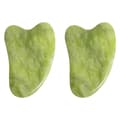 2 st Jade Gua Sha-bräda GuaSha Skrapning Massageapparat Ansikte