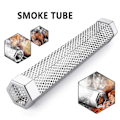 Miniatyrbillede 2 af 5: BBQ Grill Rustfrit Stål Røgrør Træpille Koldrøger Grilltilbehør 12 tommer 12 tommer