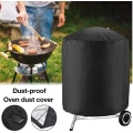 Miniatyrbillede 3 af 5: INF Rund grillbeskyttelse / grillovertræk Sort 58x77 cm Sort
