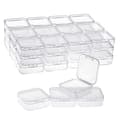 40-pack Klar Plast Pärlor Förvaringsbehållare Låda med Gångjärnslock för Små Föremål, Diamant, Var
