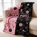 Blackpink Superblødt Multifunktionelt Flanelltæppe til Fritid, Rejser, Seng, Sofa, Kontor - 100*150cm