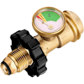 Miniatyrbillede 1 af 5: Propan Tank Måler Propan Tank Måler Niveauindikator Propan Gas Måler Trykmåler C-pol Propan Gas Måler Tank Indbygget Lækagesensor Guld