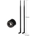 Miniatyrbilde 3 av 5: Naiwang Kompatibel med Wifi Antenne 12dbi 2.4ghz for Trådløs Ruter Etc 2-pakning