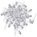 Pikkukuva 1 / 5: 100 kpl 5 mm lämmin valkoinen LED-diodivalot DC 3V 20mA polttimot elektroniset komponentit valodiodit --(WR)