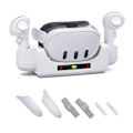 Miniatyrbilde 1 av 4: Kompatibel Ladestasjon for Meta Quest 3 VR, Hodesettdisplayholder og Kontrollermonteringstasjon, Ladestasjonsstativbase - Perfekt