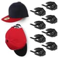 8-pack Self-Adhesive Hat Hooks for Wall – Cap Holder & Hook for Headphones, Hairbands Black Black 8 PCS