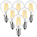 Miniatyrbillede 1 af 2: 2 stk 4w G45 E14 LED-pære med glødetråd, ikke-dæmpbar, 2700k varm hvid