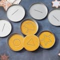 24 stk. Squid Cookie Cutter Spillsett, med blikkboks og nål