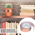 Miniatyrbild 5 av 5: Koppartejp Kopparfolietejp Kopparfolietejp Skärmtejp Kopparfolie Koppartejp Självhäftande tejp Snigeltejp Snigelskydd