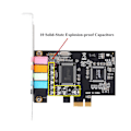 Miniatyrbild 5 av 5: SQBB PCI-E Ljudkort 5.1 6-Kanal CMI8738 Chipset Audio Digitalt Skrivbords PCI-E Kort