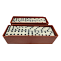 Miniatyrbild 1 av 4: 1 ST Premium set domino med case, brun, vit, speldominobrickor