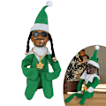 Miniatyrbild 3 av 6: Snoop på en Stoop Elf, 1 STK 24cm Elf på Hyllan Dockan, Hip Hop Elf Dock Plyschleksak till Påsk Elf Ornament Heminredning Julklapp 2