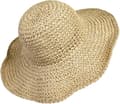 Sommer solhat til damer med bred skygge, foldbar rejse strandhat til feriedekoration, One Size Khaki