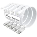 5X Lightning USB-kabel för Apple för din iPhone, iPad 1m Vit(FQ)