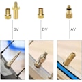 Miniatyrbilde 2 av 5: Sykkelventiladapter, 16 stk. Messing Sykkelpumpeadaptere, Ballpumpe Nål, Oppblåsbare Leker Dyseblåseradapter, Luftpumpetilbehør for Sta