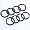 Pikkukuva 3 / 4: 2 Audi light black främre och bakre märkesringar A1 A3 A4 A5 273MM 1