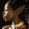 Miniatyrbillede 3 af 5: Brune Elf Ører - Kort og Langt Sæt af Fe-Ører, Silikon Vampyr Ører, Brun Pels til Kvinder, Cosplay, Rendeer Dark brown 2 pairs