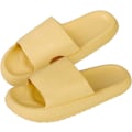 Miniatyrbild 1 av 7: Cloud Sliders Dam Herr, halkfria strandtofflor dam sommar, mjuka flip-flop-kuddskor, plattformspoolskor duschskor för inomhusbruk Gul Yellow 5.5 to 6.5 UK
