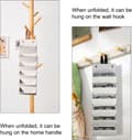 Miniatyrbillede 5 af 5: Foldbart brilleetui med 5 rum Stor kapacitet PU læder opbevaringsorganisator til mænd og kvinder Sort