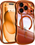 Waveform skyddsfodral, stötsäkert skyddsfodral i flytande silikon med kameraskydd, orange orange