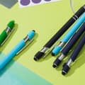 Miniatyrbillede 5 af 6: Kuglepenne med Trykknap Multipack 2 i 1 Pensesæt med Stylus Spids Sort Blæk Penne til Arbejdskolleger Søde Papirvarer Kvinder Mænd Kontorgave Basic Basic