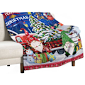Pikkukuva 2 / 5: God Jul -peitto, Superpehmeä ja Lämmin Talvilomapeitto Sovalle ja Sängylle, 127cm x 152.4cm
