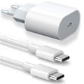 Miniatyrbild 1 av 4: 25W USB-C Snabbladdare + 20W 1M USB-C till USB-C-kabel för iPhone 16 Pro Max - iPhone 16 Plus - iPhone 16 Pro - iPhone 16