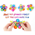 Miniatyrbild 2 av 5: Fidget Spinner Pop Leksaker Set om 4, Fidget Pop Leksaker Party Present, Sensoriska Bubble Pop Leksaker Kit för Barn, Enkla Fidget Spinners Pop Stress