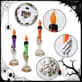 Miniatyrbillede 3 af 5: 4 stk. sæt med 3/4 Halloween LED-lysestage, Halloween-lygte