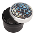 Miniatyrbillede 4 af 8: Bærbar bilaskebæger Mini Sølv Kant Brandforebyggelse Røgfrit bilaskebæger med LED-lys og låg Honeycomb