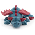 Miniatyrbilde 5 av 6: Jellycat Snødrage Kosedyr, Enorm 66 cm - Mytisk Plysjleketøy - Klassisk Barnegave deep blue