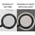 Miniatyrbillede 4 af 5: Dagslys LED Forstørrelseslampe, Klemmeforstørrelsesglas med 6 Justerbare Lysindstillinger qd