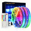 Miniatyrbillede 1 af 5: LED-lysstrimler, 10 m LED-lysstrimler med 44-knaps fjernbetjening, fleksibel 5050 RGB farveskiftende LED-lamper til soveværelse, fest 15M