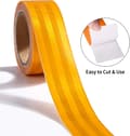 Miniatyrbilde 2 av 3: Reflekterende tape 10M x 5cm Vanntett selvklebende sikkerhetsklistremerke for utendørs synlighet Gult reflekterende materiale