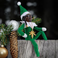 Miniatyrbild 4 av 6: Snoop på en Stoop Elf, 1 STK 24cm Elf på Hyllan Dockan, Hip Hop Elf Dock Plyschleksak till Påsk Elf Ornament Heminredning Julklapp 2