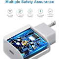 Miniatyrbilde 4 av 4: 25W USB-C Hurtiglader Hvit for Samsung Galaxy A34 A32 4G-5G A54 A30 A31