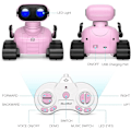 Miniatyrbilde 5 av 7: ALLCELE Jenter Robot Leke, Oppladbar RC Robot for Barn, Fjernkontroll Leke med Musikk og LED Øyne, Gave til Barn fra 3 År og Oppover - Rosa