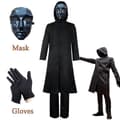 Squid Game Voksen Stil Boss Kostume + Maske + Handsker Komplet sæt Full set S