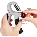 Miniatyrbild 4 av 5: Handtränare, Handgrepp Handträning, Justerbar Grepptränare Underarmsträningsenhet Grepp (Grå Svart 5-60kg)