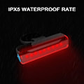 Pikkukuva 3 / 4: Polkupyörän takavalo, 2 kpl, Erittäin kirkas LED-takavalo, 5 valotilaa, IPX5 vedenpitävä (2 USB-kaapelia mukana)