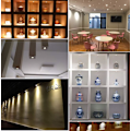 Miniatyrbillede 3 af 5: Sort 9-pak Mini 12V 1W LED-spotlight 3000k (120°, Varmt hvid)