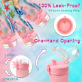 Miniatyrbild 2 av 5: Mermaid DIY Diamantkonst Mugg Kit - Barnpysselaktivitet, Återanvändbar 600ml Vattenflaska med Ädelstenar