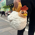 Miniatyrbillede 4 af 5: Ny internet-berømthed pendler gøg kylling one-shoulder plys legetøj sød messenger taske klo maskine dukke sæt