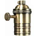 Miniatyrbillede 1 af 4: 1 stk messinglampesokkel, vintage antik kobber E26/e27 fatning, (FMY)