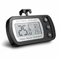 Miniatyrbild 3 av 5: Digital Kylskåpstermometer, Vattentät Fryskylskåpstermometer med Hängare, Lättläst LCD-Skärm, Max/Min-Registreringsfunktion (Svart)