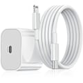 Miniatyrbild 1 av 2: iPhone Snabbladdare USB-C 20W Strömadapter med Kabel [ch]