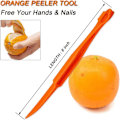 Miniatyrbillede 2 af 7: 2 stk. appelsinskrællere i orange plast, citrusfjerner, let at åbne