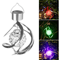 Miniatyrbilde 1 av 4: Solar LED Vindspinner Fargeskiftende Lampe Utendørs Hengende Klokkespill Lys for Hage...