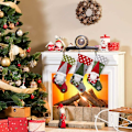 Miniatyrbild 3 av 5: Julstrumpor 3-pack 19 tum 3D-tomtar Santa Jul