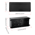 Pikkukuva 9 / 10: Kokoontaitettava pöytäpistorasia 2 EU-pistorasialla ja USB-latauksella, musta [ZHE] Black